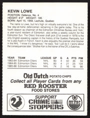 Kevin Lowe Autographed 1986-87 Red Rooster Card Edmonton Oilers SKU #258437
