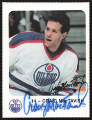 Craig MacTavish Autographed 1986-87 Red Rooster Card Edmonton Oilers SKU #258438