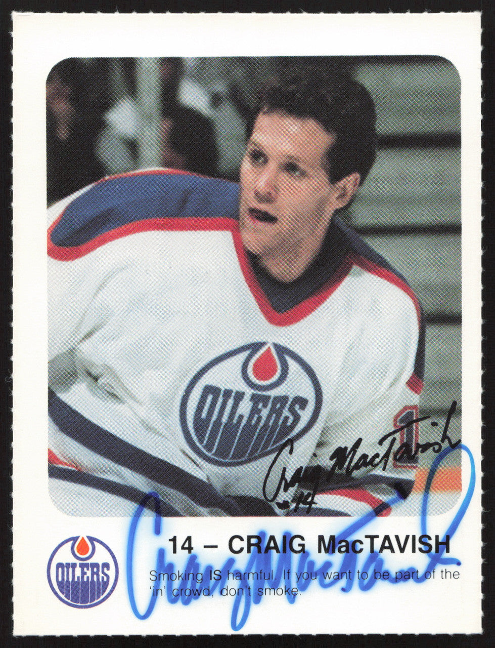Craig MacTavish Autographed 1986-87 Red Rooster Card Edmonton Oilers SKU #258438