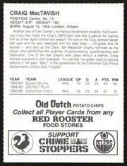 Craig MacTavish Autographed 1986-87 Red Rooster Card Edmonton Oilers SKU #258438