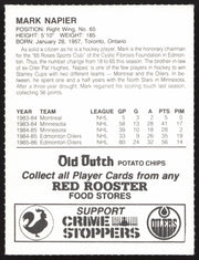 Mark Napier Autographed 1986-87 Red Rooster Card Edmonton Oilers SKU #258439