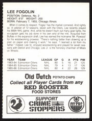 Lee Fogolin Autographed 1986-87 Red Rooster Card Edmonton Oilers SKU #258440