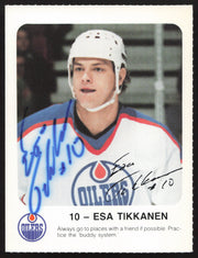 Esa Tikkanen Autographed 1986-87 Red Rooster Card Edmonton Oilers SKU #258442