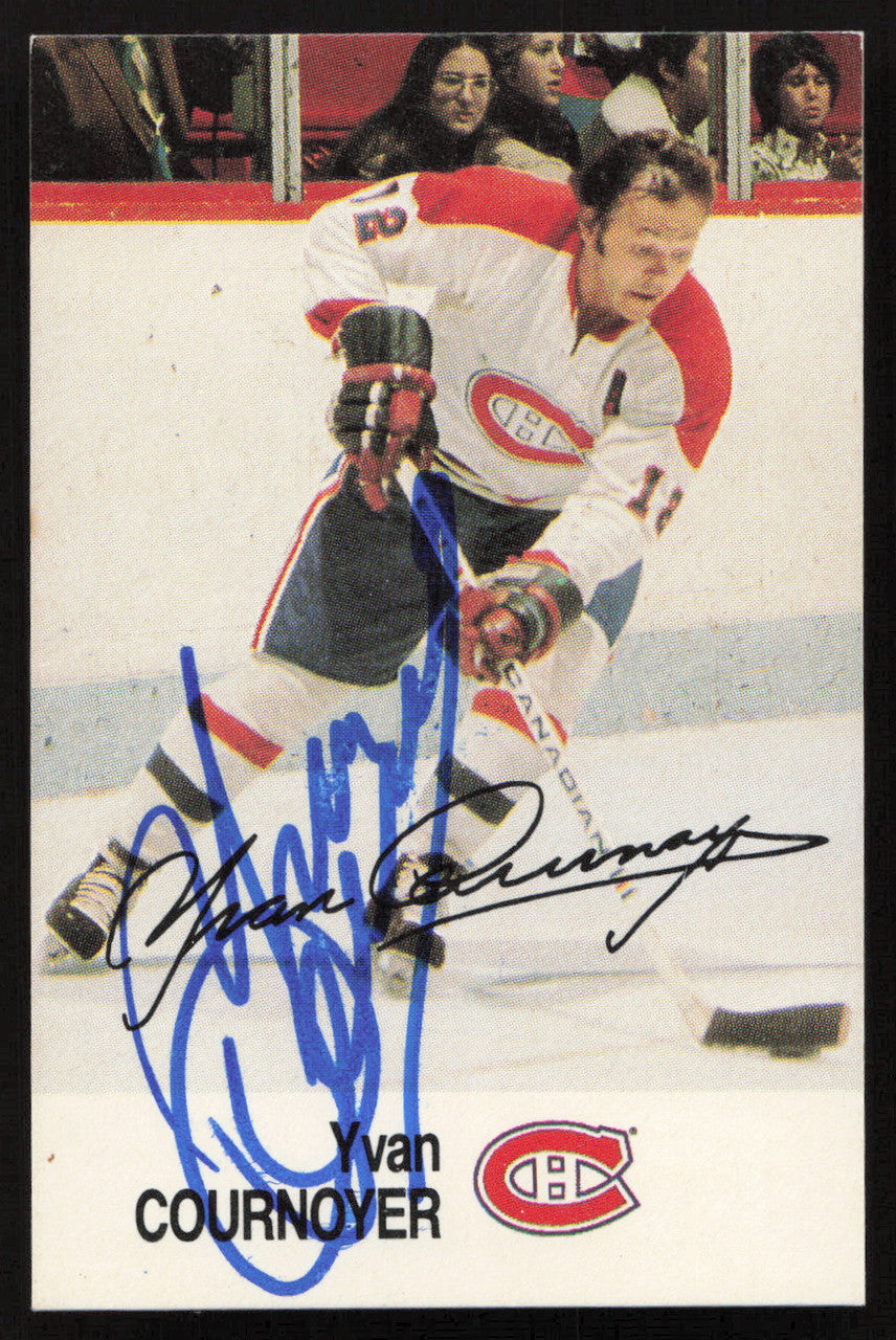 Yvan Cournoyer Autographed 1988-89 Esso Card Montreal Canadiens SKU #258443