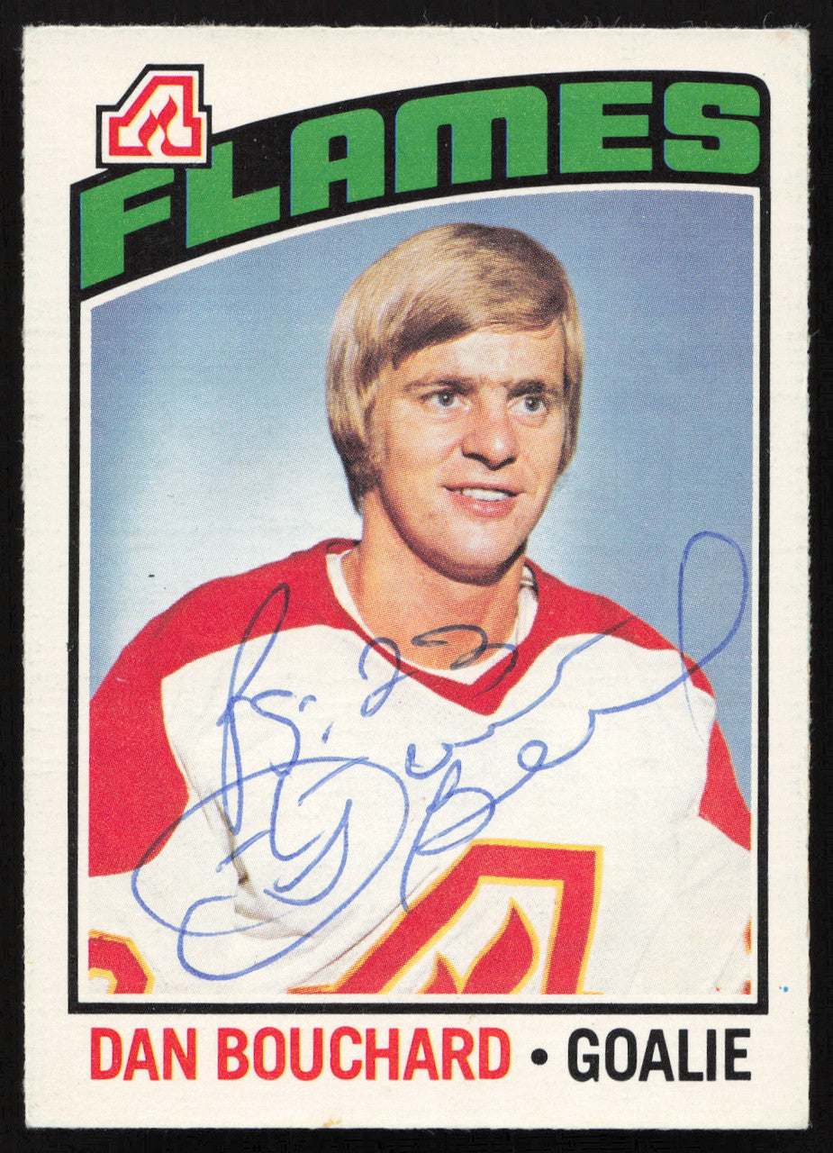 Dan Bouchard Autographed 1976-77 O-Pee-Chee Card #111 Atlanta Flames SKU #258444