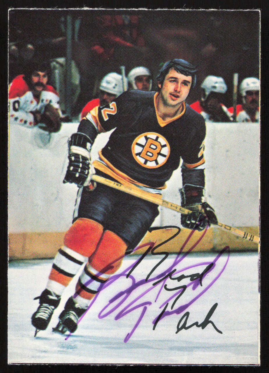 Brad Park Autographed 1977-78 Glossy O-Pee-Chee Card #13 Boston Bruins SKU #258450