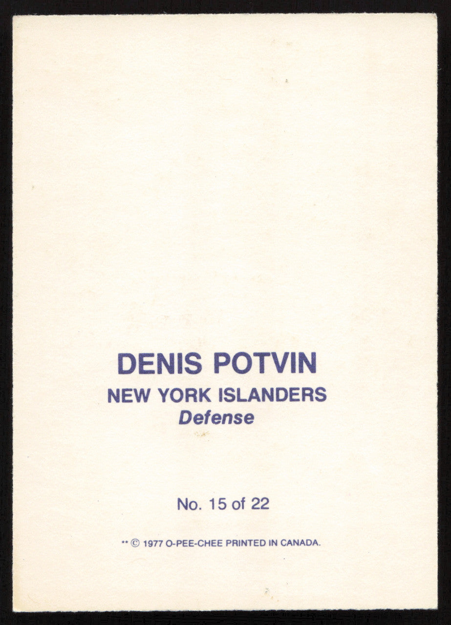 Denis Potvin Autographed 1977-78 Glossy O-Pee-Chee Card #15 New York Islanders SKU #258452