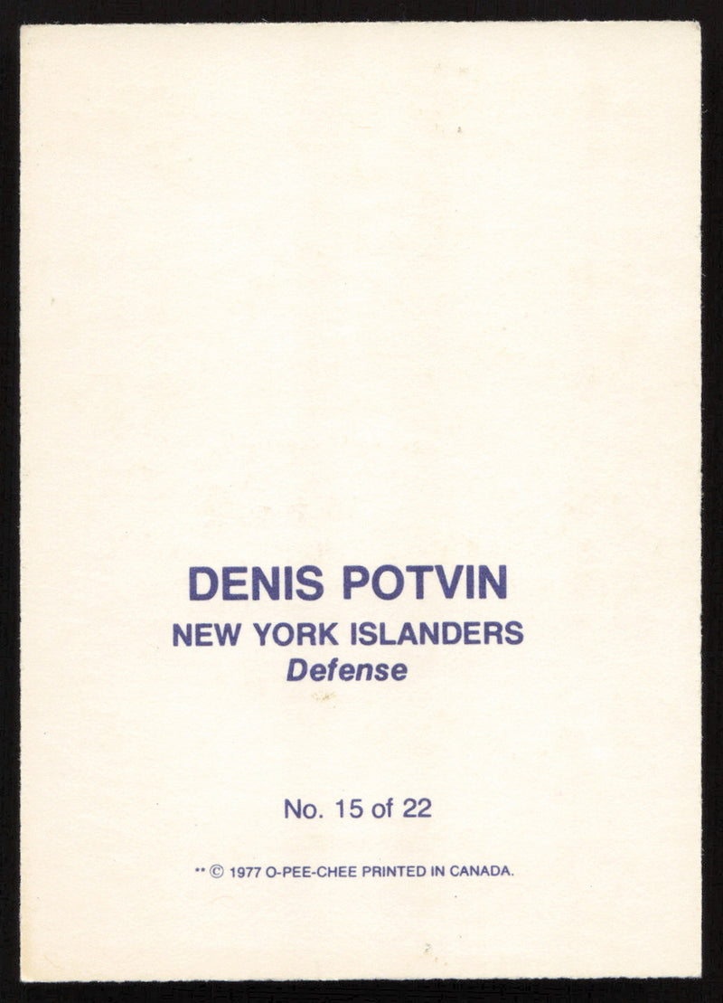 Denis Potvin Autographed 1977-78 Glossy O-Pee-Chee Card #15 New York Islanders SKU #258452