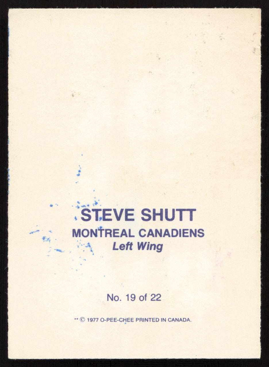 Steve Shutt Autographed 1977-78 Glossy O-Pee-Chee Card #19 Montreal Canadiens SKU #258454