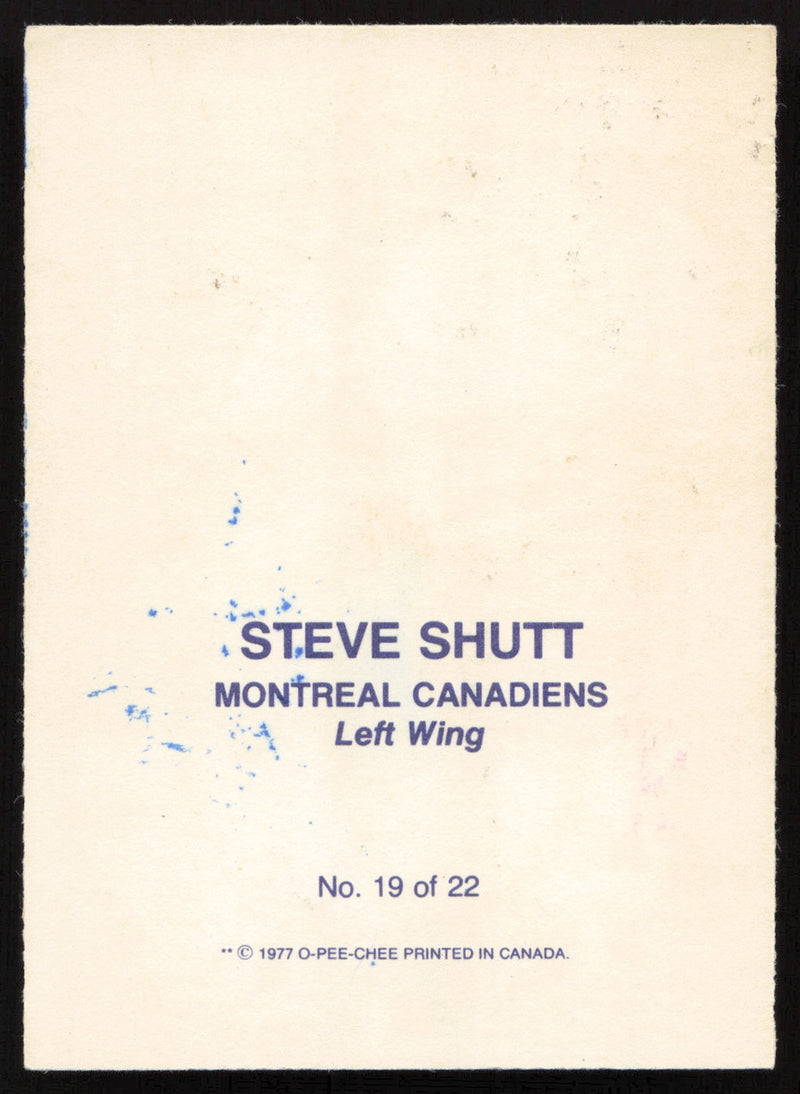 Steve Shutt Autographed 1977-78 Glossy O-Pee-Chee Card #19 Montreal Canadiens SKU #258454