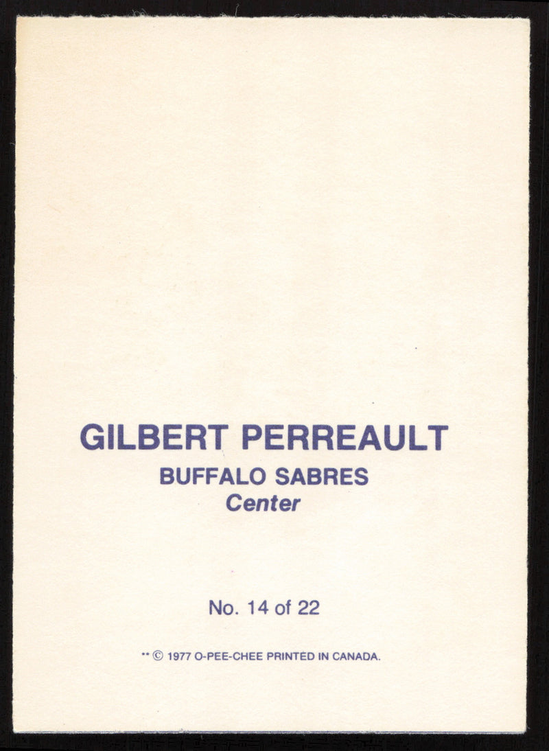 Gilbert Perreault Autographed 1977-78 Glossy O-Pee-Chee Card #14 Buffalo Sabres SKU #258455