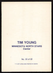Tim Young Autographed 1977-78 Glossy O-Pee-Chee Card #22 Minnesota North Stars SKU #258457