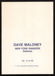 Dave Maloney Autographed 1977-78 Glossy O-Pee-Chee Card #10 New York Rangers SKU #258461
