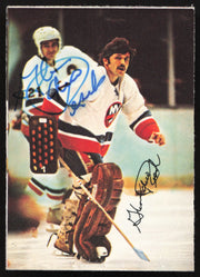 Glenn Chico Resch Autographed 1977-78 Glossy O-Pee-Chee Card #17 New York Islanders SKU #258462