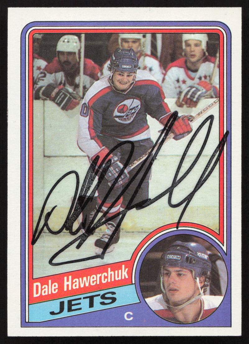 Dale Hawerchuk Autographed 1984-85 Topps Card #152 Winnipeg Jets SKU #258477