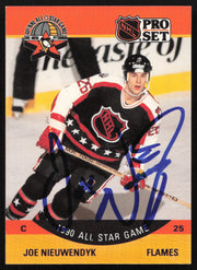 Joe Nieuwendyk Autographed 1990-91 Pro Set Card #344 Calgary Flames SKU #258495