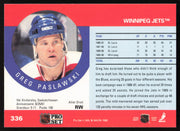Greg Paslawski Autographed 1990-91 Pro Set Card #336 Winnipeg Jets SKU #258496