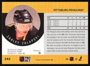 Zarley Zalapski Autographed 1990-91 Pro Set Card #242 Pittsburgh Penguins SKU #258499