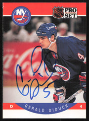 Gerald Diduck Autographed 1990-91 Pro Set Card #180 New York Islanders SKU #258505