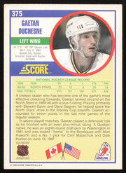 Gaetan Duchesne Autographed 1990-91 Score Card #375 Minnesota North Stars SKU #258512