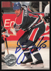 Esa Tikkanen Autographed 1991-92 Pro Set Platinum Card #39 Edmonton Oilers SKU #258520