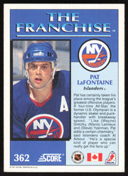 Pat LaFontaine Autographed 1991-92 Score Card #362 New York Islanders SKU #258526