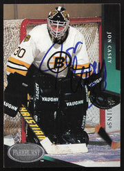 Jon Casey Autographed 1993-94 Parkhurst Card #12 Boston Bruins SKU #258535