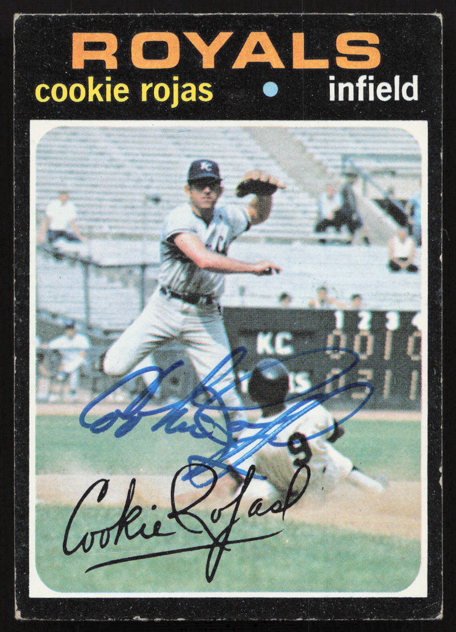 Cookie Rojas Autographed 1971 Topps Card #118 Kansas City Royals SKU #258550