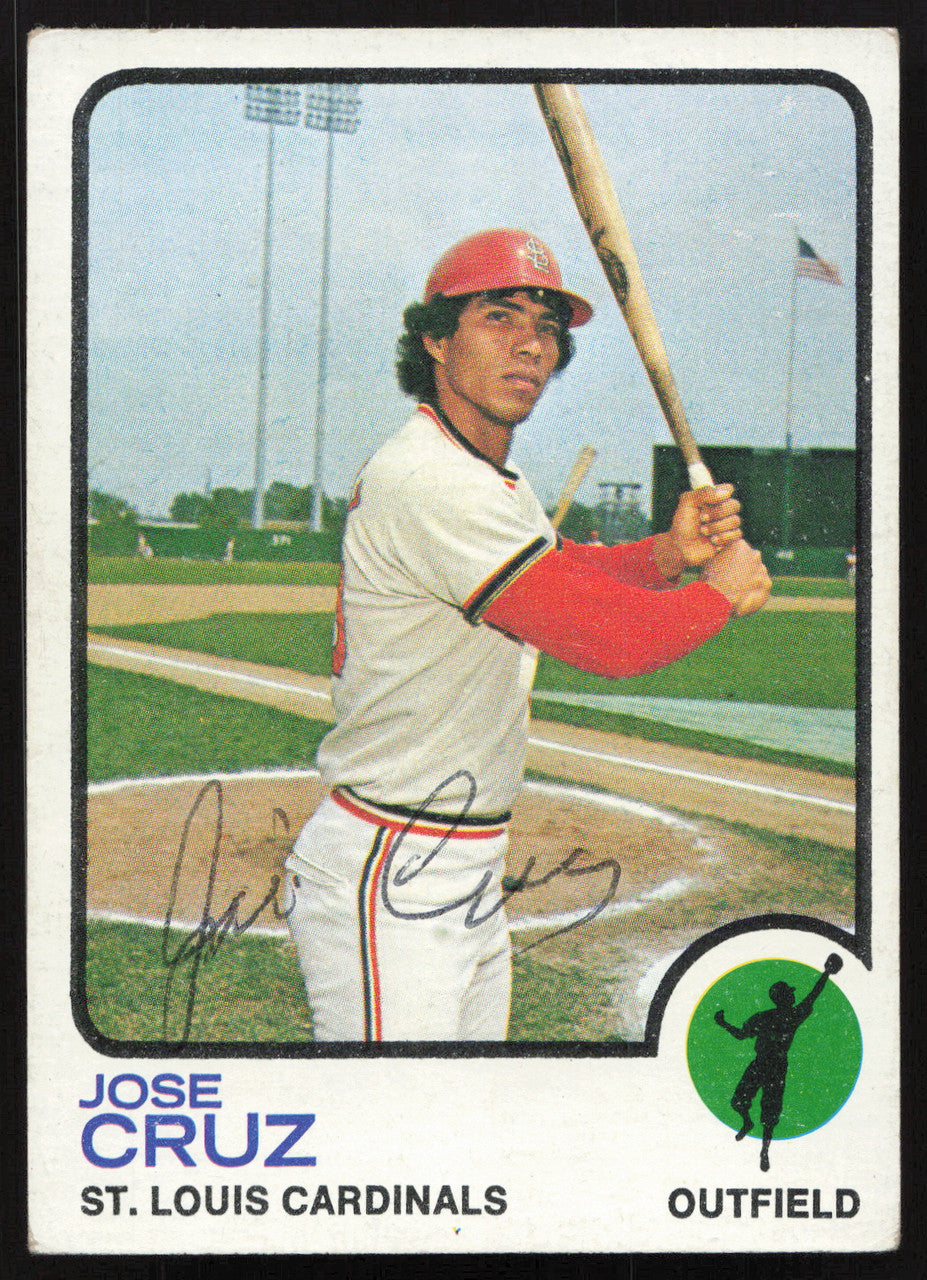 Jose Cruz Autographed 1973 Topps Card #292 St. Louis Cardinals SKU #258552