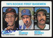 Enos Cabell Autographed 1973 Topps Rookie Card #605 Baltimore Orioles SKU #258559
