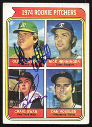 Glenn Abbott & Craig Swan Autographed 1974 Topps Rookie Card #602 SKU #258563
