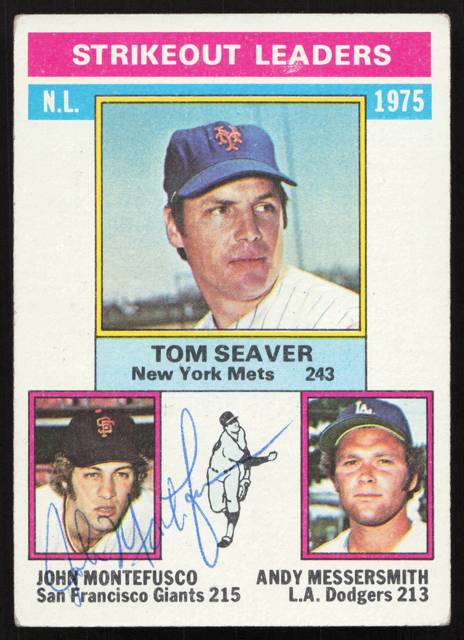John Montefusco Autographed 1976 Topps Card #203 San Francisco Giants SKU #258578