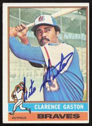 Clarence Cito Gaston Autographed 1976 Topps Card #558 Atlanta Braves SKU #258586
