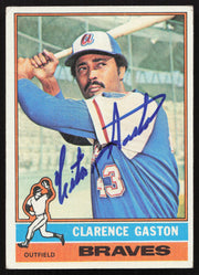 Clarence Cito Gaston Autographed 1976 Topps Card #558 Atlanta Braves SKU #258587
