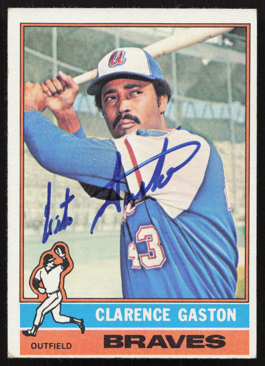 Clarence Cito Gaston Autographed 1976 Topps Card #558 Atlanta Braves SKU #258588