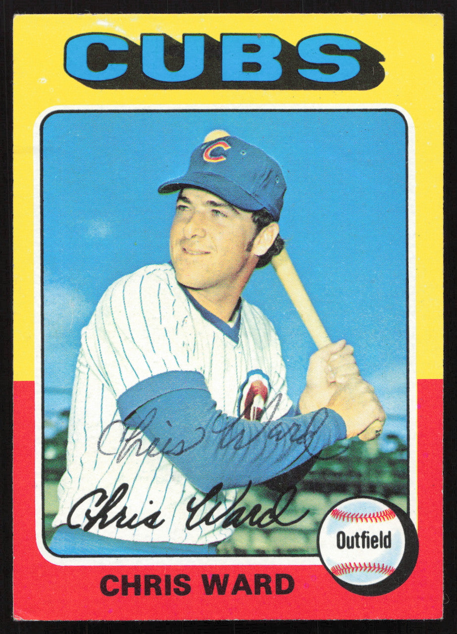 Chris Ward Autographed 1975 Topps Card #587 Chicago Cubs SKU #258592