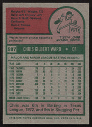Chris Ward Autographed 1975 Topps Card #587 Chicago Cubs SKU #258592