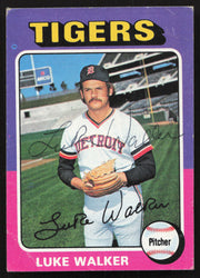 Luke Walker Autographed 1975 Topps Card #474 Detroit Tigers SKU #258601