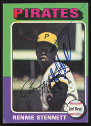 Rennie Stennett Autographed 1975 Topps Card #336 Pittsburgh Pirates SKU #258607