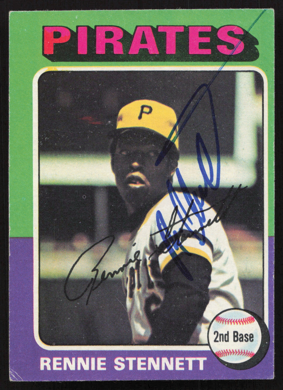 Rennie Stennett Autographed 1975 Topps Card #336 Pittsburgh Pirates SKU #258607