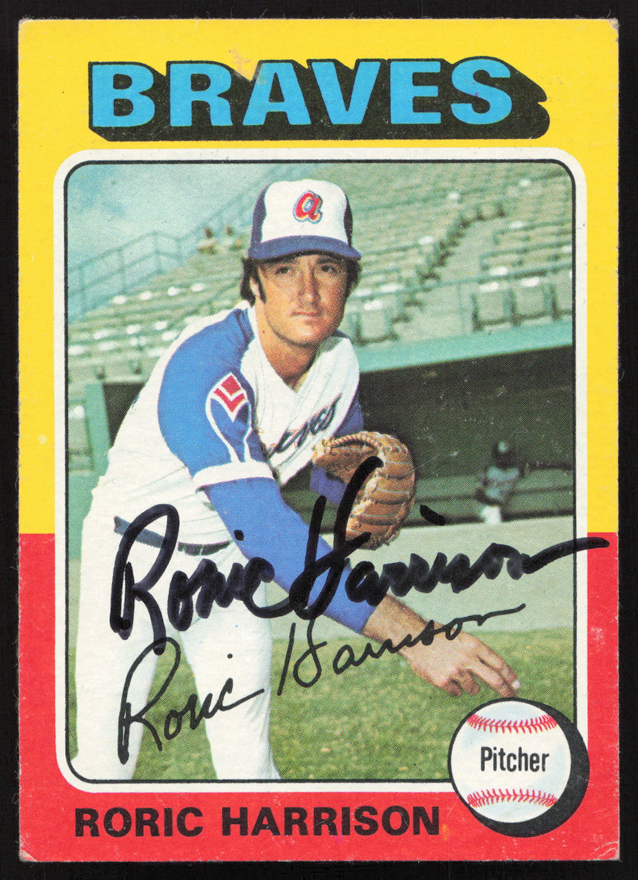 Roric Harrison Autographed 1975 Topps Card #287 Atlanta Braves SKU #258609