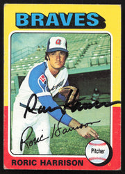Roric Harrison Autographed 1975 Topps Card #287 Atlanta Braves SKU #258610
