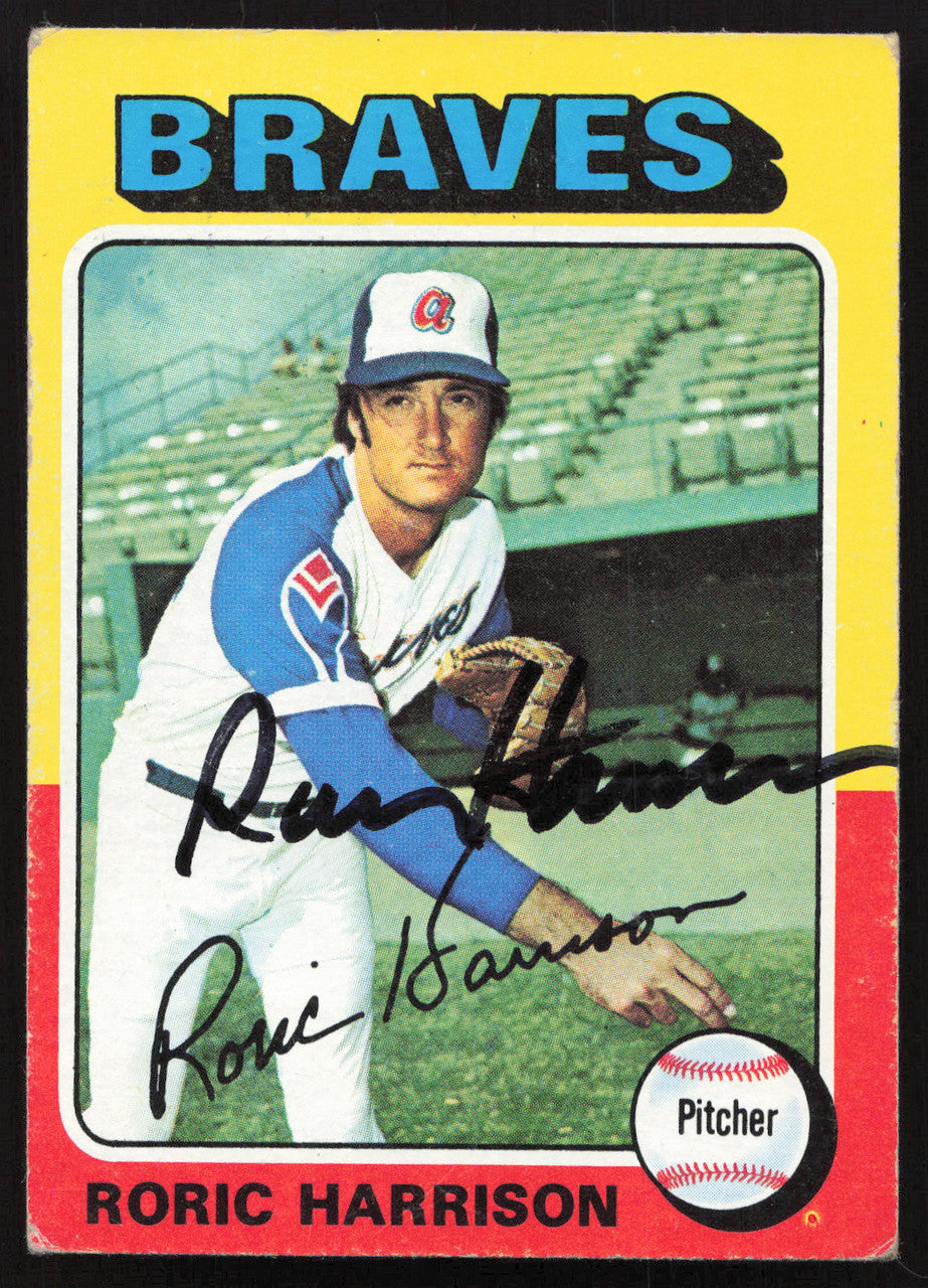 Roric Harrison Autographed 1975 Topps Card #287 Atlanta Braves SKU #258610
