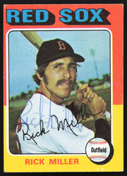 Rick Miller Autographed 1975 Topps Card #103 Boston Red Sox SKU #258618