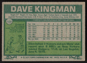 Dave Kingman Autographed 1977 Topps Card #500 New York Mets SKU #258622
