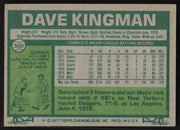 Dave Kingman Autographed 1977 Topps Card #500 New York Mets SKU #258623