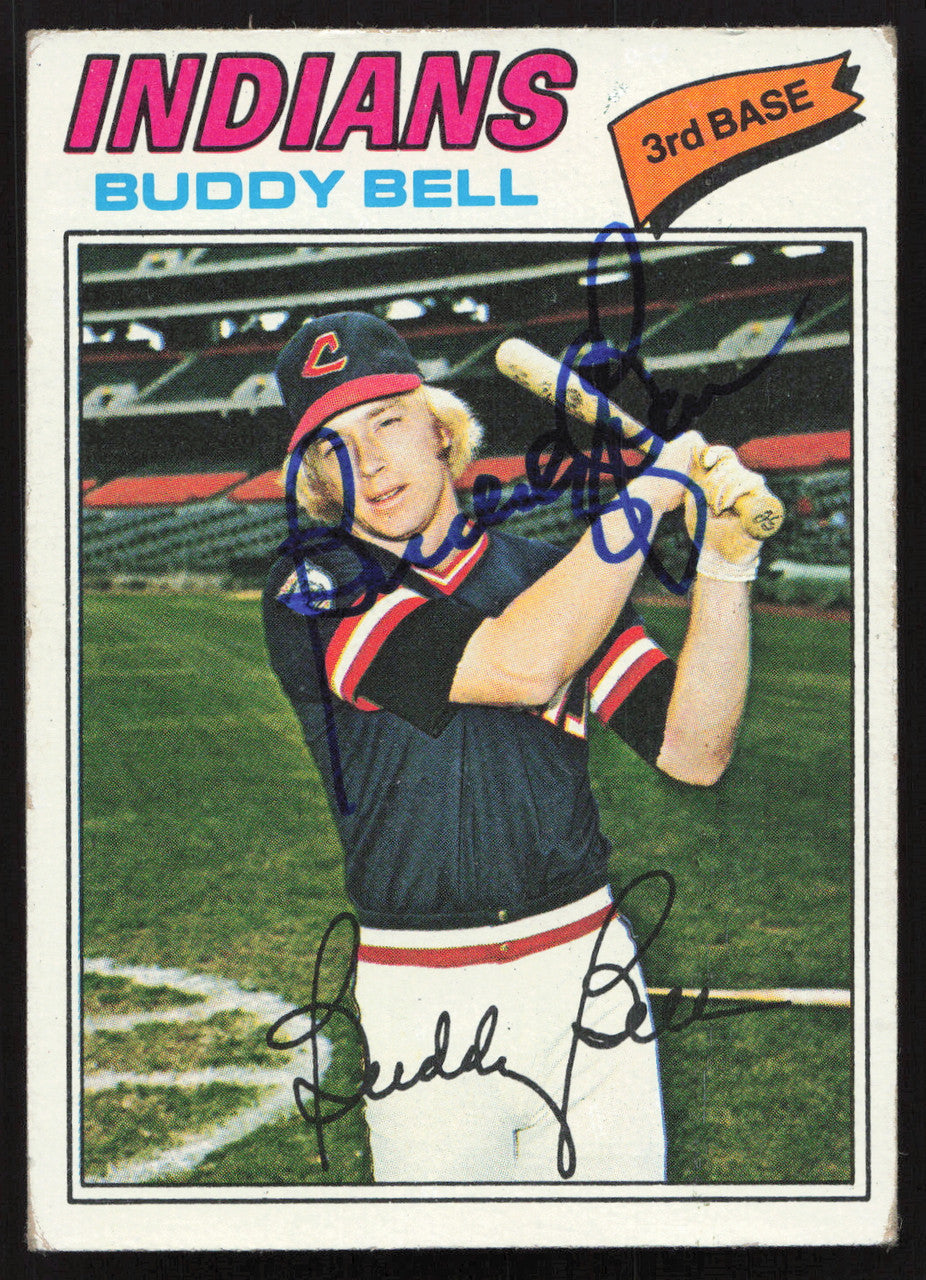 Buddy Bell Autographed 1977 Topps Card #590 Cleveland Indians SKU #258624