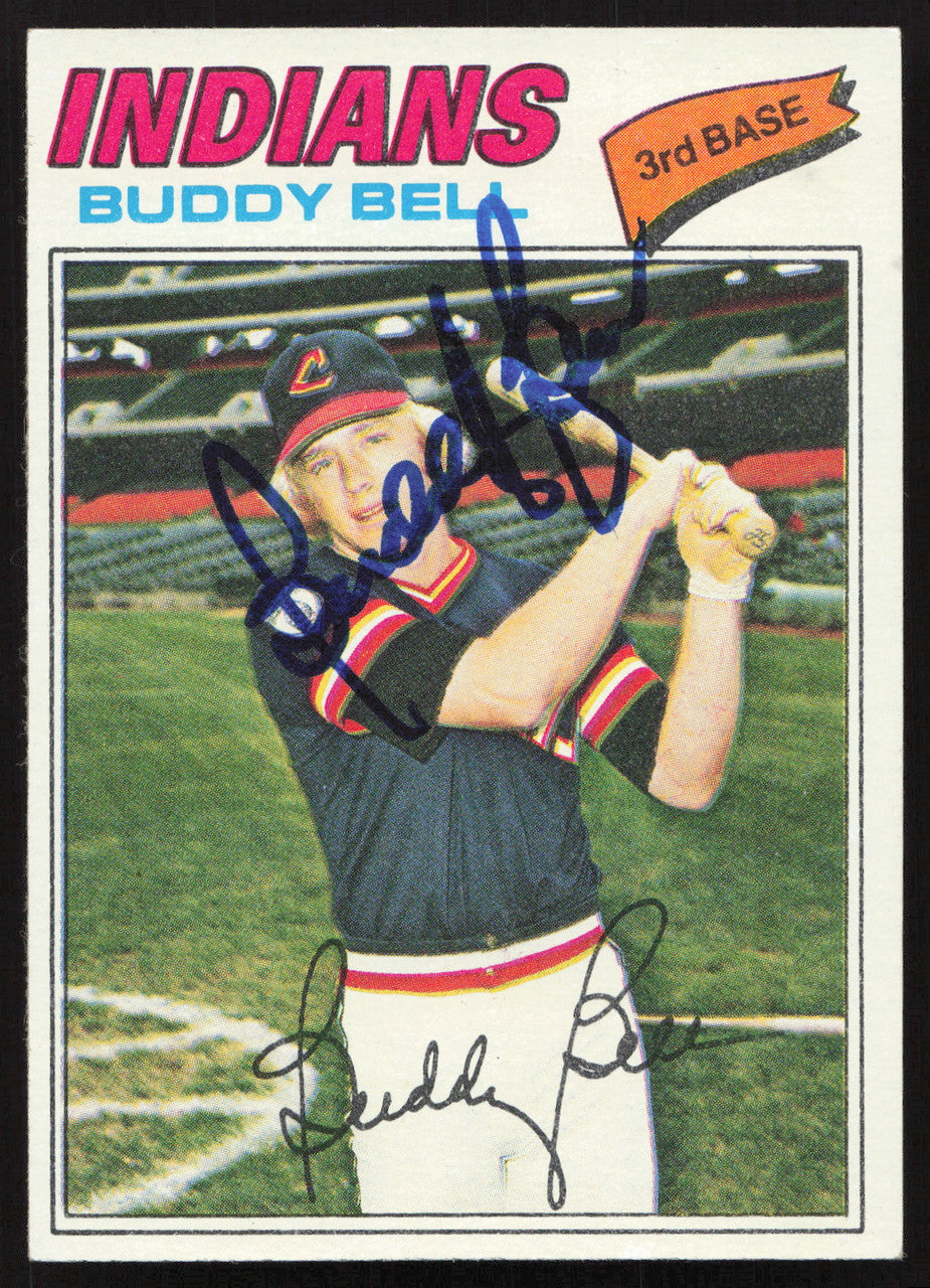 Buddy Bell Autographed 1977 Topps Card #590 Cleveland Indians SKU #258625