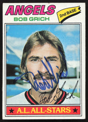 Bob Bobby Grich Autographed 1977 Topps Card #521 California Angels SKU #258626