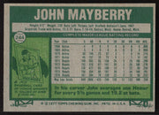John Mayberry Autographed 1977 Topps Card #244 Kansas City Royals SKU #258638
